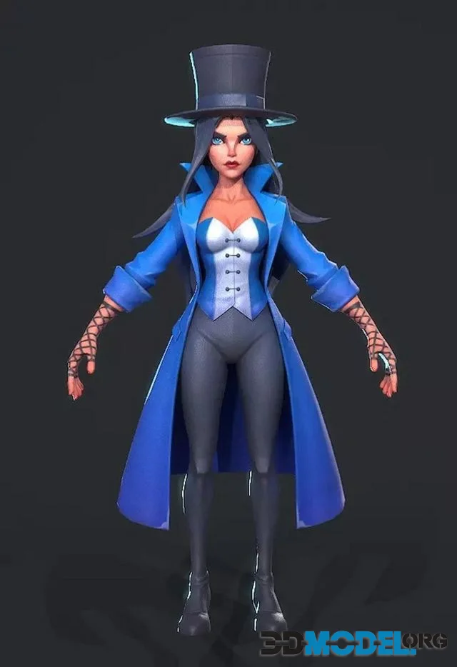 Zatanna Low-poly (PBR)