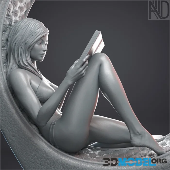 Girl with a book – Printable