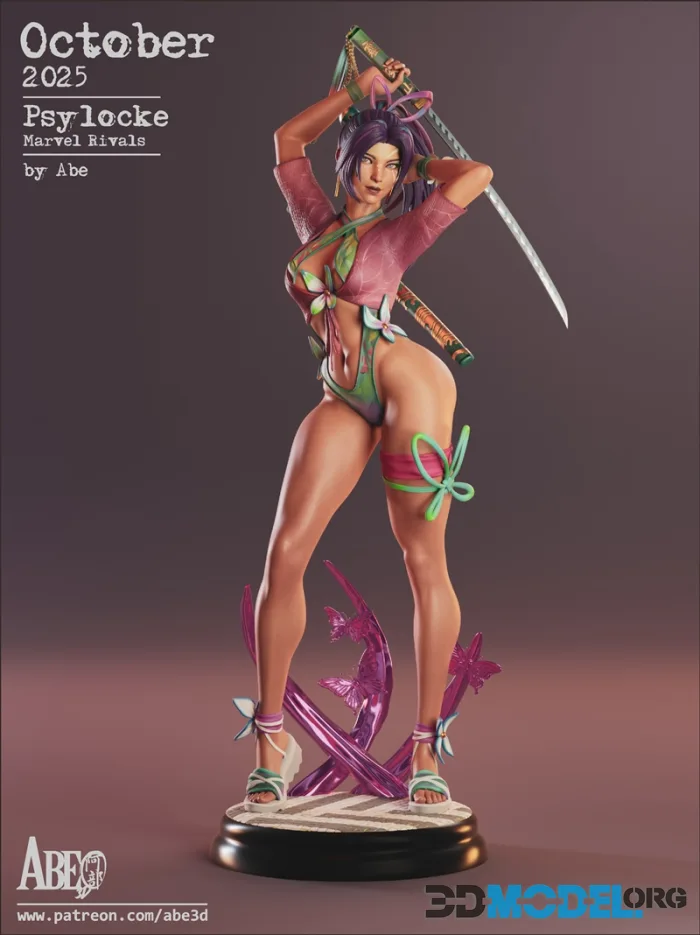 Abe3D - Psylocke Breezy Butterfly – Printable