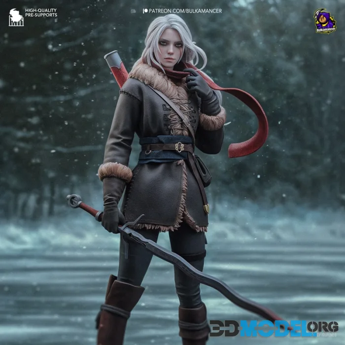 3D Model Bulkamancer Sculpts Ciri The Witcher Printable