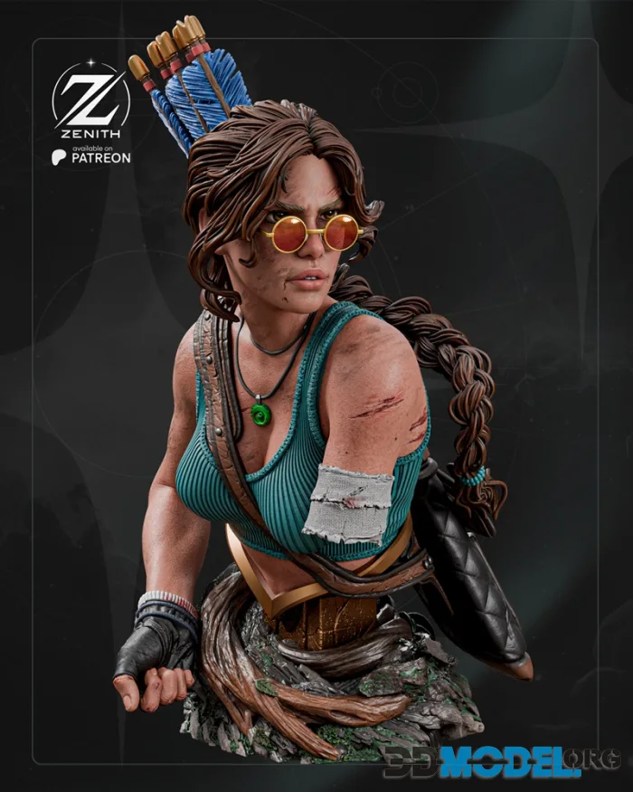 Zenith Studios - Lara Croft Bust – Printable