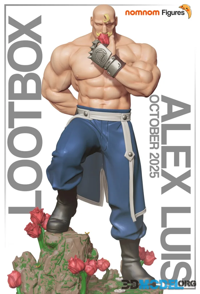 Nomnom Figures - Alex Luis Armstrong from Fullmetal Alchemist – Printable