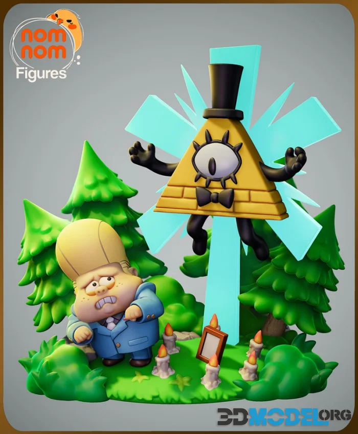 Nomnom Figures - Chibi Bill Cypher from Gravity Falls – Printable