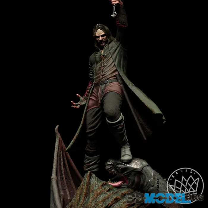 Nacho CG - Fan Art - Aragorn from LOTR Statue – Printable