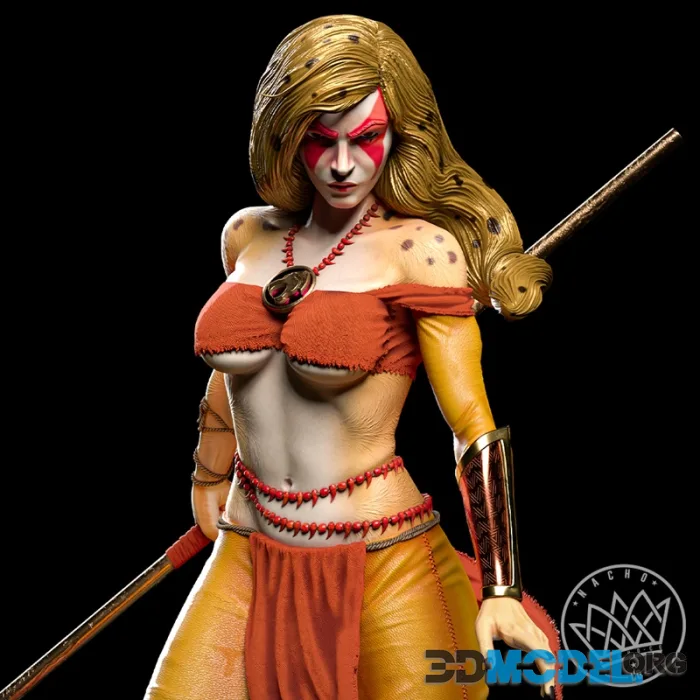 Nacho CG - Fan Art - Cheetara from Thundercats Statue – Printable