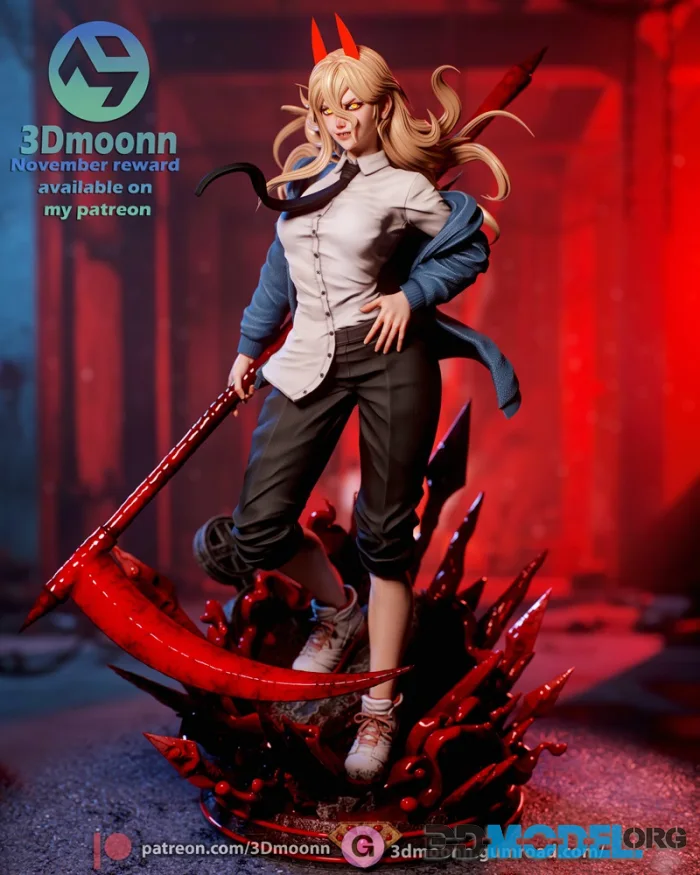 3Dmoonn - Chainsaw Man - Power – Printable
