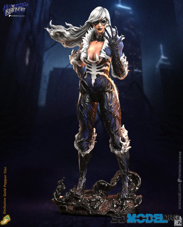 Soarez 3d - Black Cat Venomized – Printable