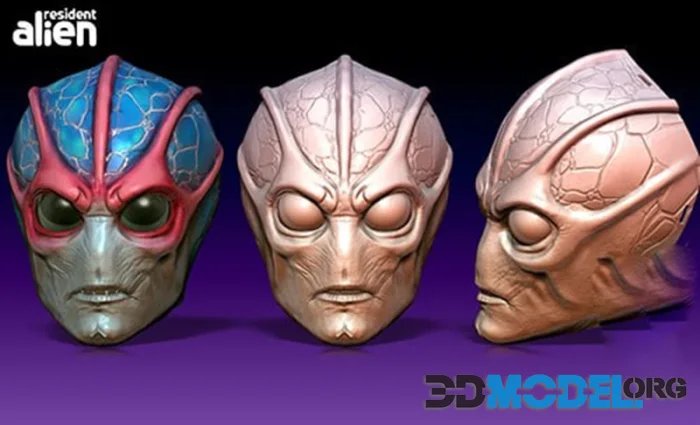 Hex3D - Resident Alien Mask – Printable