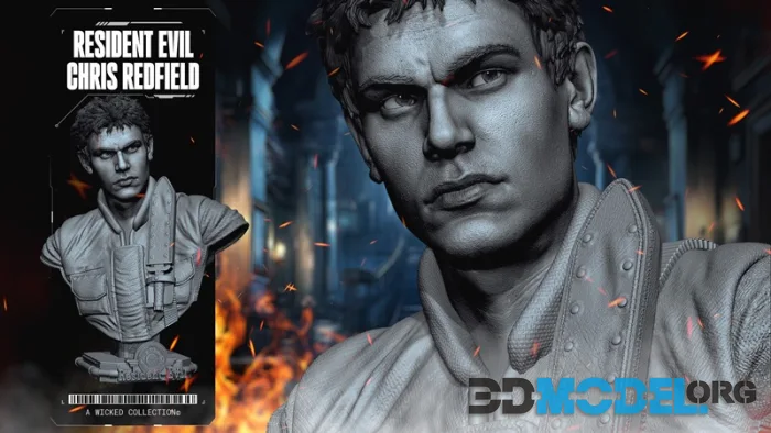 Wicked - Chris Redfield Portrait Bust – Printable