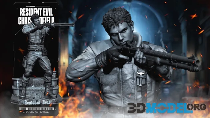 Wicked - Chris Redfield Sculpture – Printable