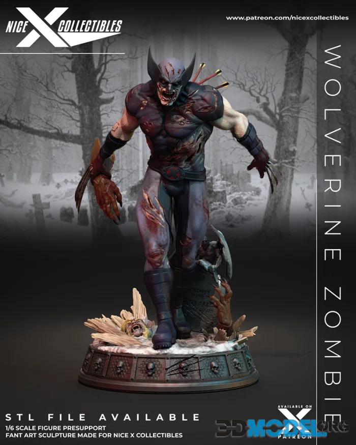 Nice X Collectibles - Wolverine Zombie – Printable