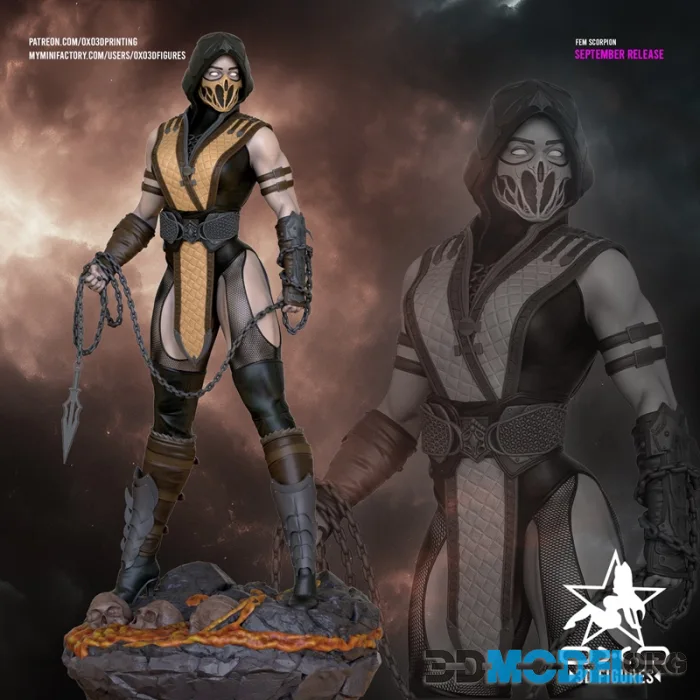OXO3D Figures - Fem Scorpion – Printable
