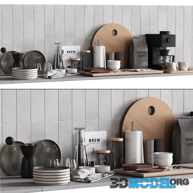 511 kitchen decor set accessories 08 dishes and coffee kit 01