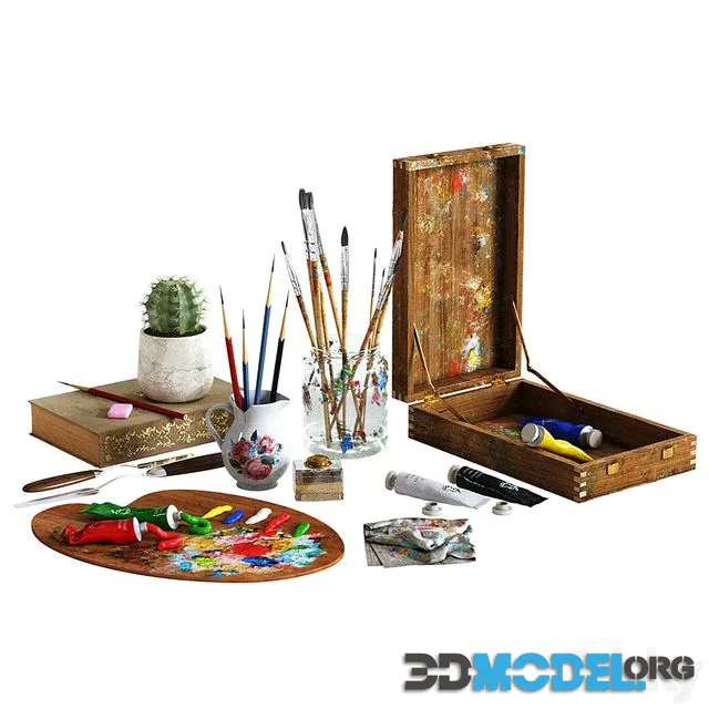 A set with oil paints, perfect for decorating