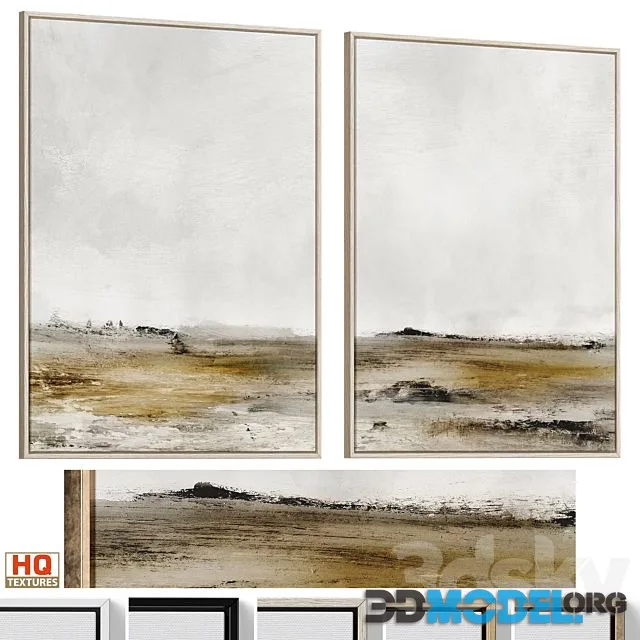 Accent Textured Abstract Neutral Wall Art C 1056