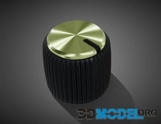 Anisotropic Material Demo Amplifier Knob (PBR)