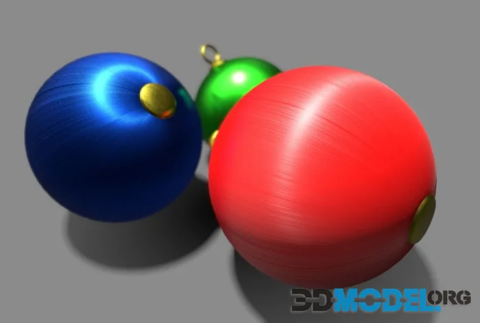 Anisotropic Material Demo Christmas Baubles (PBR)