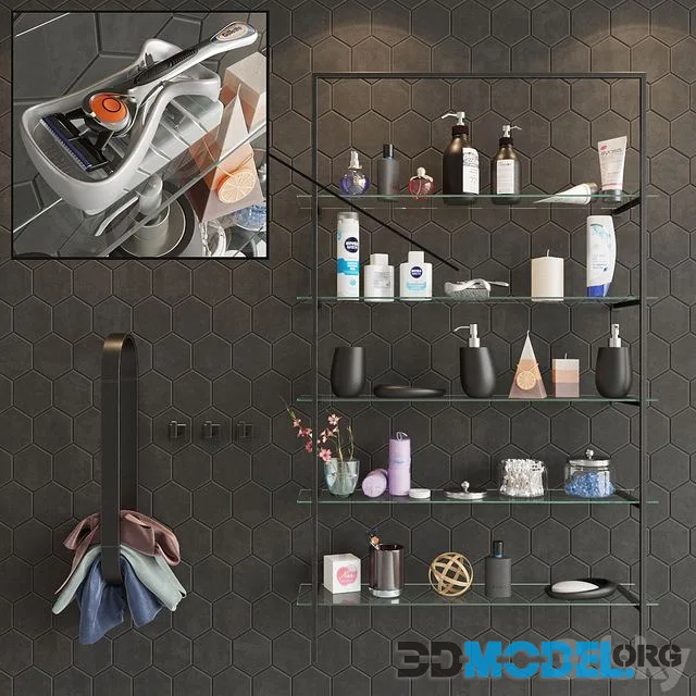 Bathroom set 2 KLEISS SET BLACK Glass Design