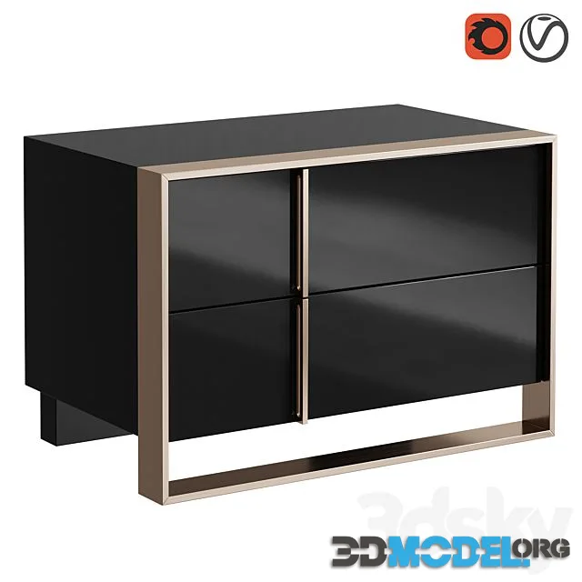 Bedside Table VIG Nova Domus Cartier