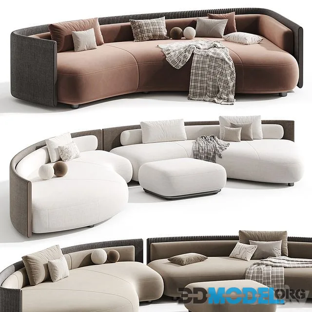 Bezier Cord Outdoor Sofa by Minotti