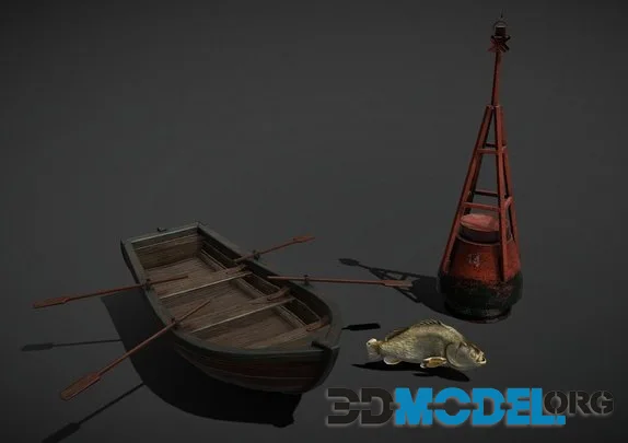 Boat Pack In Game   3D Object (PBR)