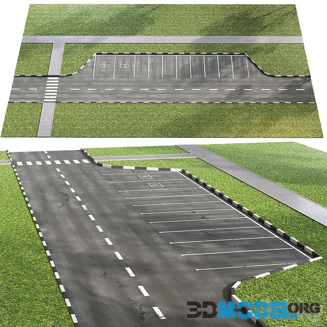 Car parking with spaces for the disabled
