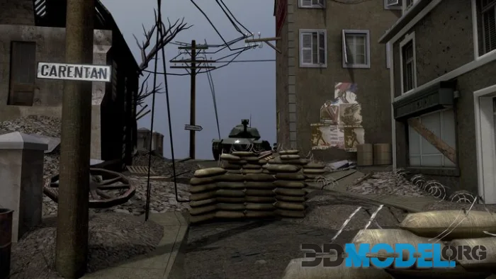 Carentan World War 2 Scene (PBR)