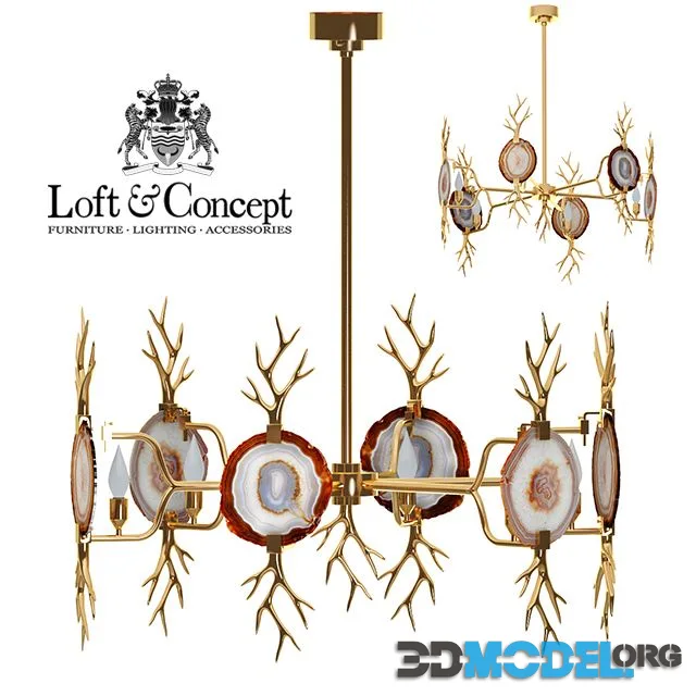 Chandelier Branch Agate Chandelier Brass emporium home