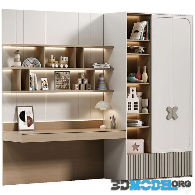 Children's wardrobe in a modern style