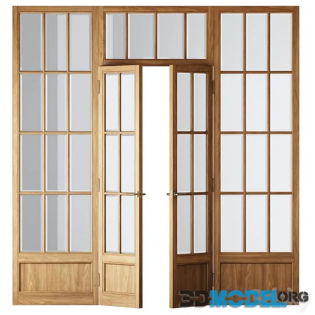 Classical Wooden Glass Partition