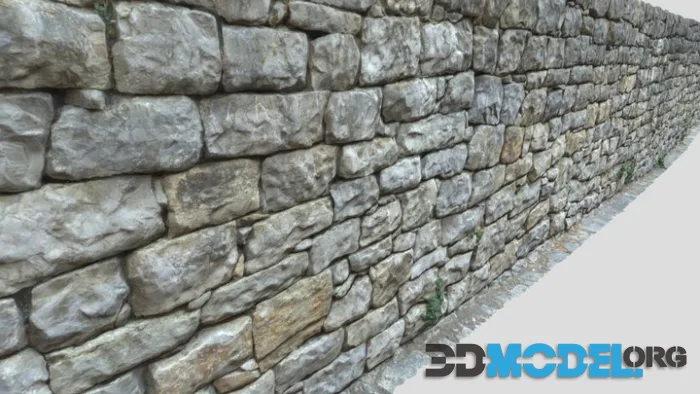 Cobblestone Long Wall_Lowpoly_Normals (PBR)