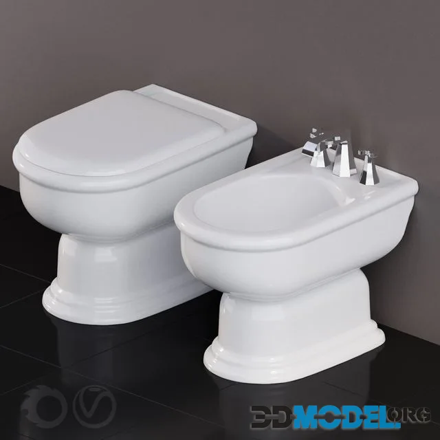 Console toilet and bidet Fidia Flaminia