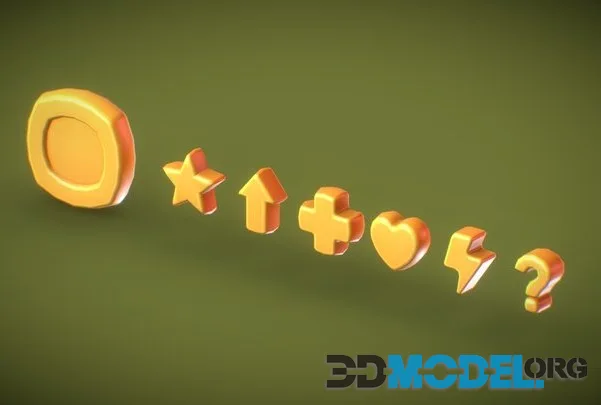 Cube World Powerup Coin   Proto Series (PBR)