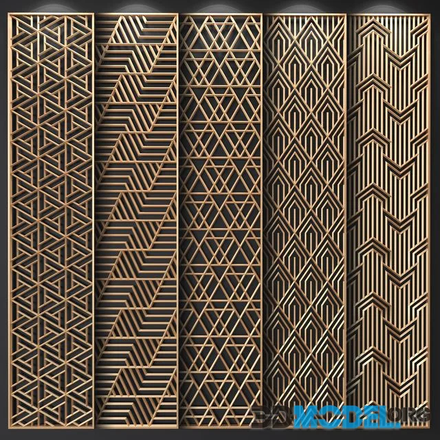 Decorative partition brass pattern