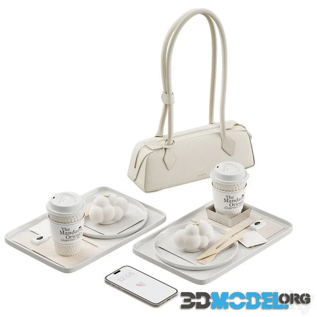 Decorative set coffee and dessert