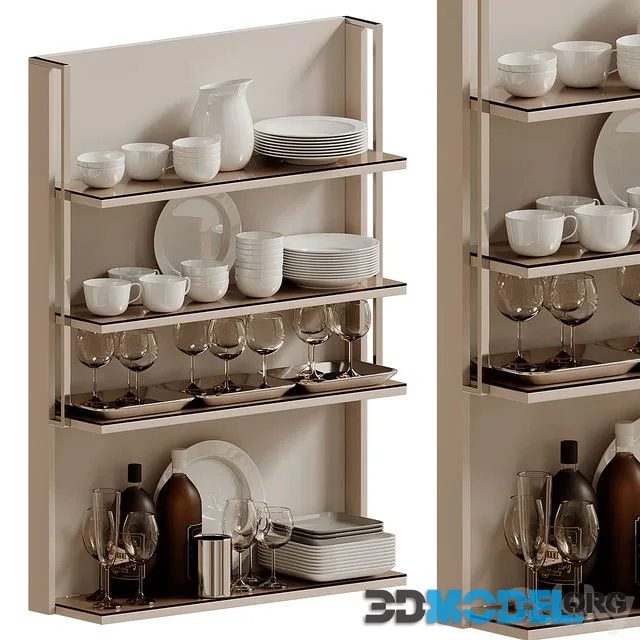 Decorative set of dishes for the kitchen