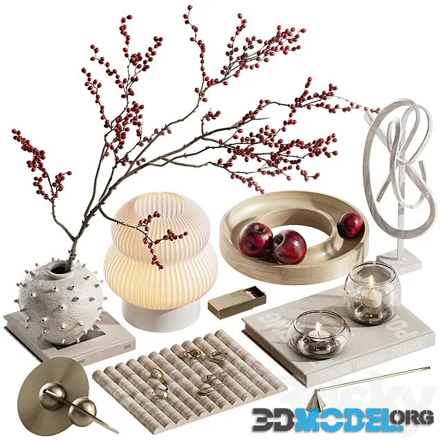 Decorative Set with Branches with Berries Ch6