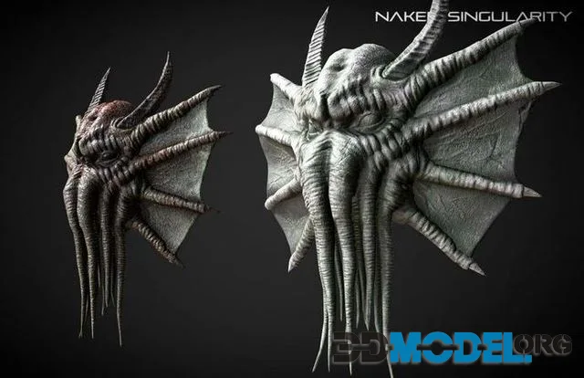 Demon Head Shield Medieval dark fantasy weapon Low-poly (PBR)