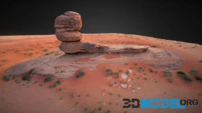 Desert Pillar Terrain   RAW Scan (PBR)