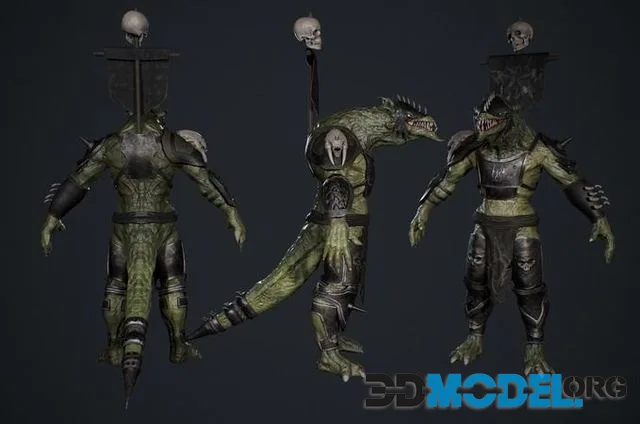 Dragon Warrior 2 Low-poly (PBR)