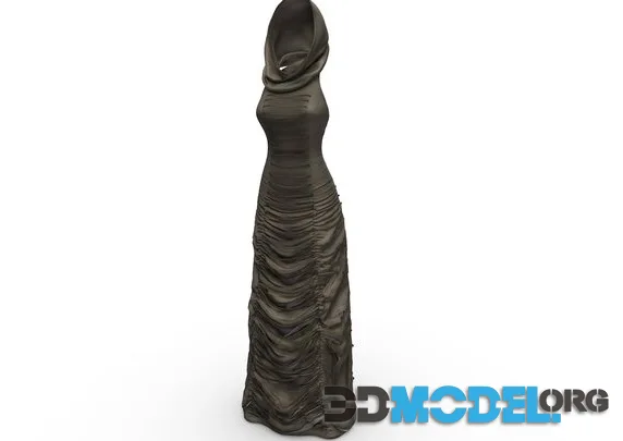 Eleganza Cascade Hooded Avant Garde Dress (PBR)