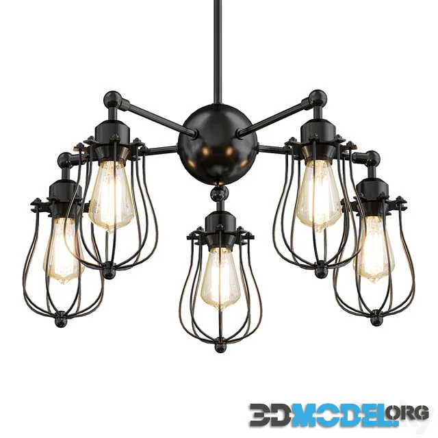Farmhouse wire cage pendant light