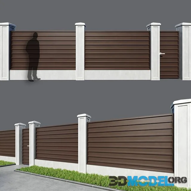 Fence made of corrugated board 5 options
