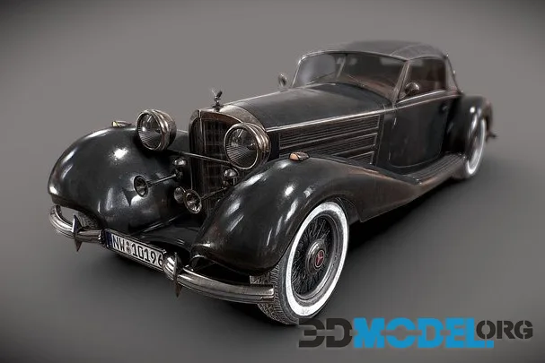 Gameready 1930'S Vintage Cabriolet Vehicle (PBR)