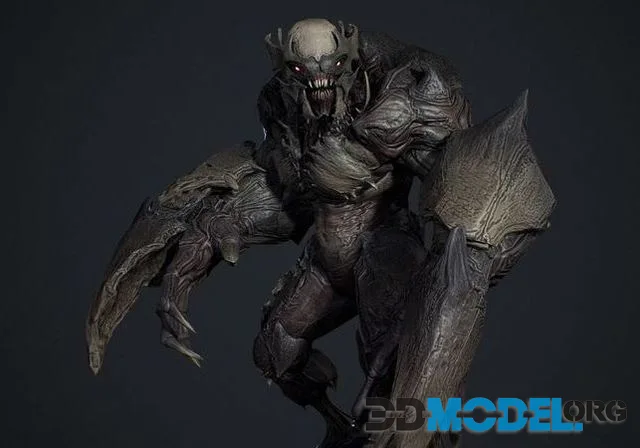 High Demon 4 Low-poly (PBR)