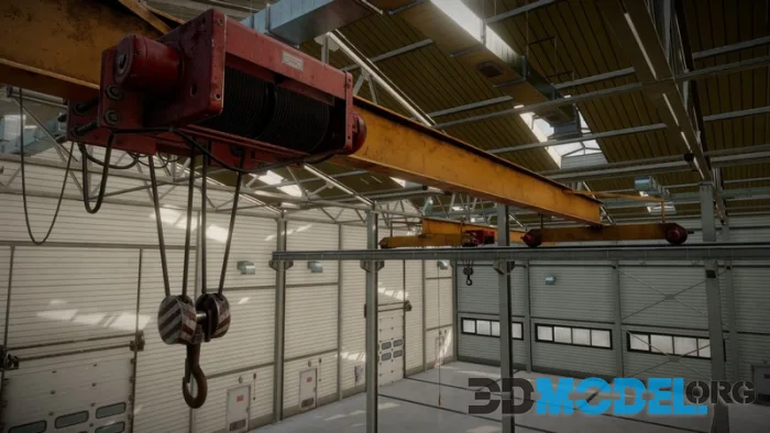 Industrial Building Interior 01 (PBR)