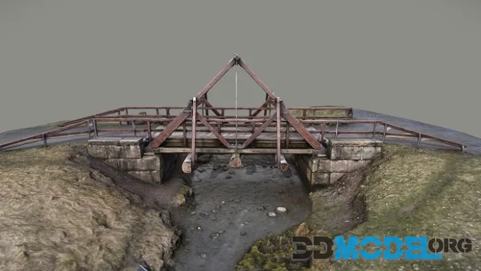 Jaaninoja Bridge In Turku, Kurala, Finland (PBR)