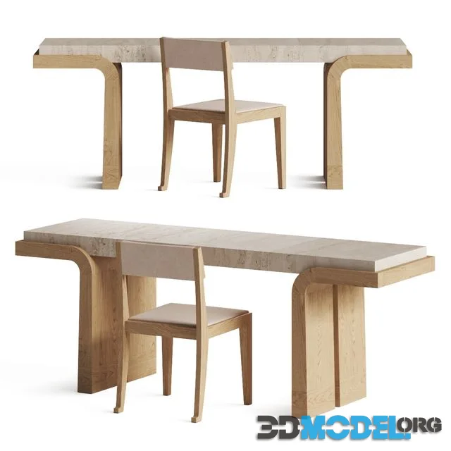 Le Cann Thalie Desk and Poly Chair