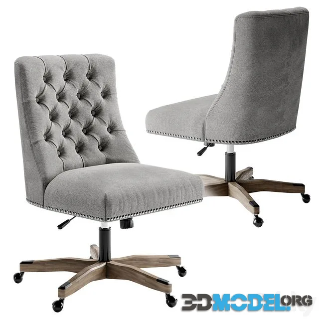 Linon Home Decor Honor Light Gray Office Chair, Gray