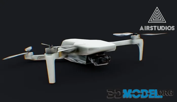 Low Poly Drone Dji Mavic Mini (PBR)